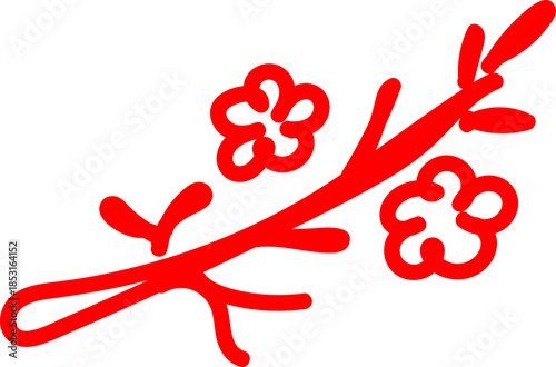 Cherry blossom branch