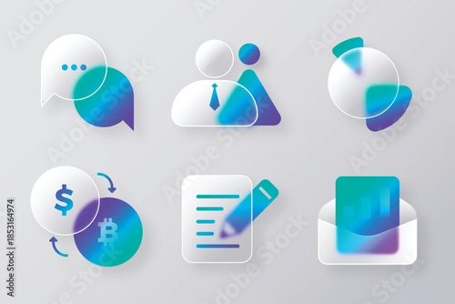 set of glossy icons