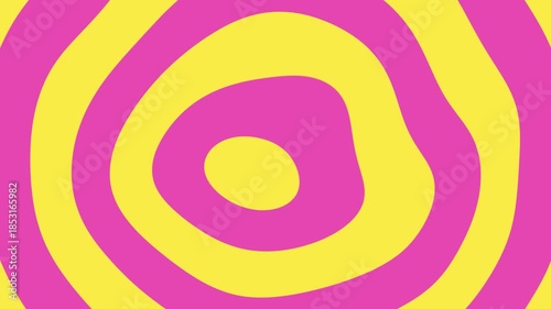 Psychedelic Swirl Pattern Abstract Background Vibrant Pink Yellow Waves Motion Graphic Design