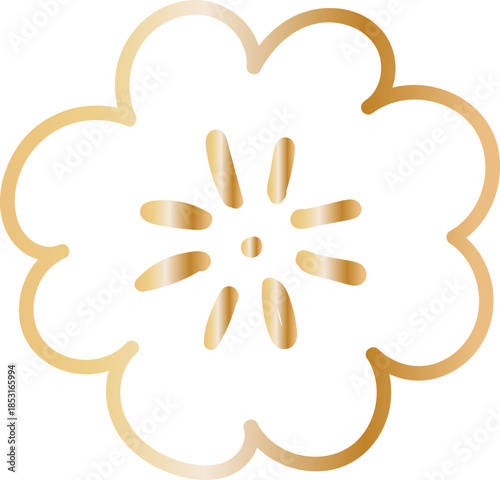 Plum Blossom Flower Hand Drawn Line Icon
