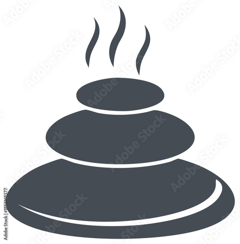 Steaming Hot Stones Stack for Spa and Wellness Treatments