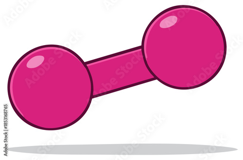 Bright Pink Dumbbell for Fitness and Weightlifting
