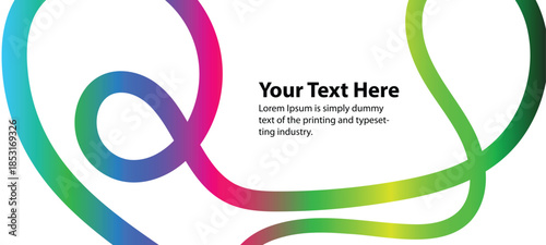 colorful gradient curved lines abstract banner background, modern flowing gradient line shapes with smooth curves, abstract rainbow gradient line design
