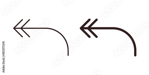 Reply all icons. thin line and glyph vector icons pack on white background