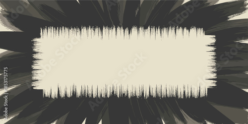 Textured Grunge Frame with Copy Space and Dark Brush Strokes Keywords: grunge, frame, border, textured, brush strokes, dark, black, gray, beige