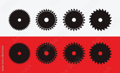 Saw blades on flag background