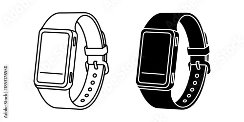 Two smartwatches displayed side by side