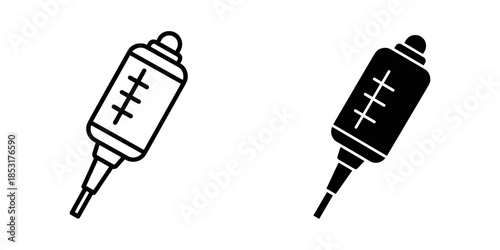 Medical syringe icons