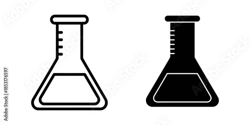 Two laboratory beakers