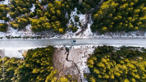 Winter landscape, New Brunswick, Canada. 