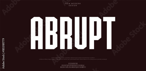 creative modern alphabet. Typography with modern regular and number. minimalist style fonts set. vector illustration