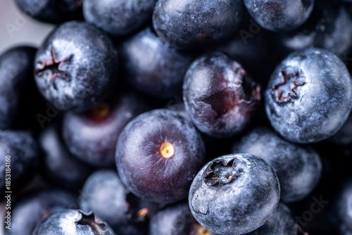 Close-up of blueberries. Background with blueberry texture. High quality photo