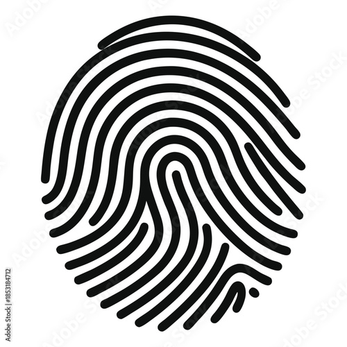 fingerprint line art silhouette vector illustration