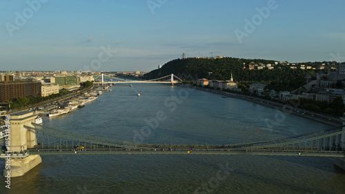 Budapest city and Danube river