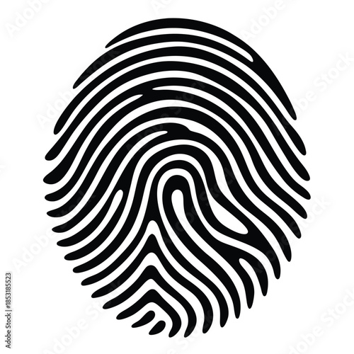 fingerprint line art silhouette vector illustration