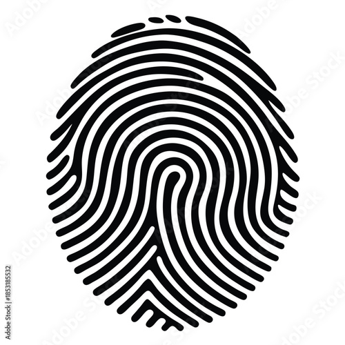 fingerprint line art silhouette vector illustration