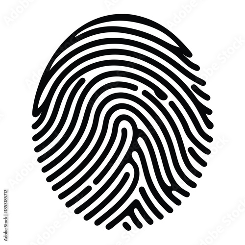 fingerprint line art silhouette vector illustration