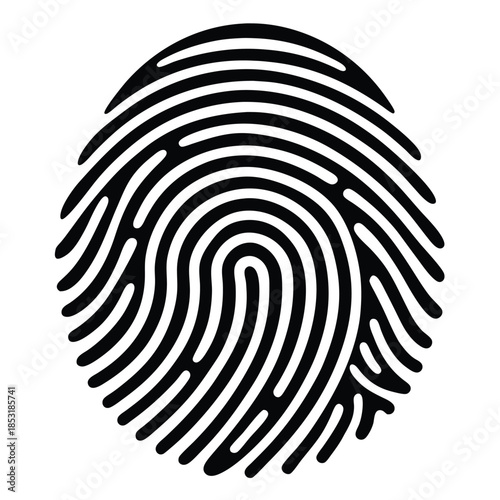 fingerprint line art silhouette vector illustration