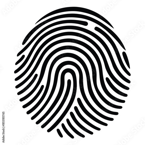 fingerprint line art silhouette vector illustration