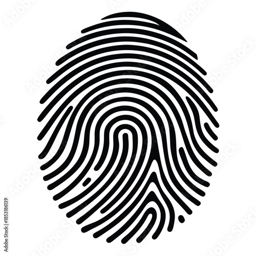 fingerprint line art silhouette vector illustration