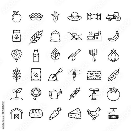 Farming and agriculture icons
