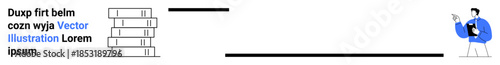 Education, knowledge sharing, teaching resources, online learning, study tools, and academic environments. Stacked books and a person reading. Education and knowledge-sharing concept