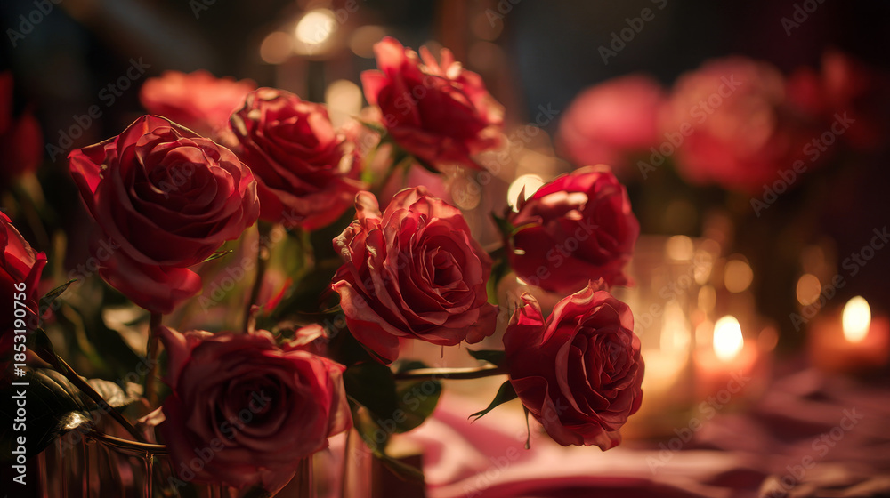 Obraz premium Roses by Candlelight