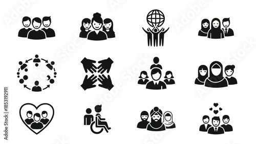 Diverse group of people coming together in unity and solidarity