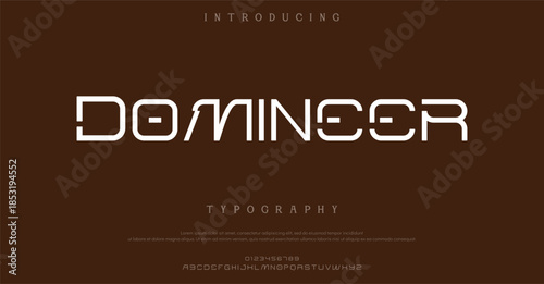 Minimal modern luxury logo alphabet font. Typography abstract sans serif technology, electronic, movie, future, creative brand logos fonts. vector illustration