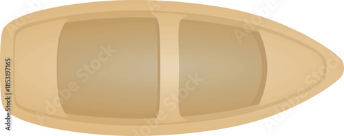 Boat top view. vector illustration