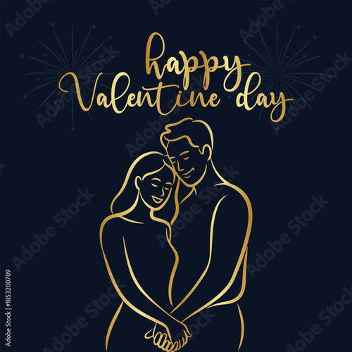 a graphic design template for a Valentine's Day card featuring the text "happy Valentine day"