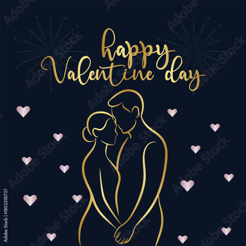 a graphic design template for a Valentine's Day card featuring the text "happy Valentine day"