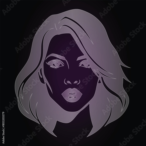 Simple Woman Face Portrait