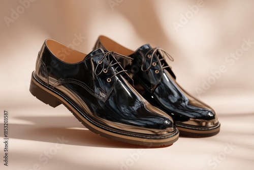 Stylish black patent leather mens shoes perfect for business casual occasions and formal events indoors or outdoors