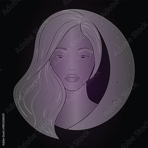 Simple Woman Portrait Design