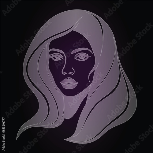 Simple Woman Face Design