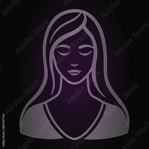 Simple Woman Face Design