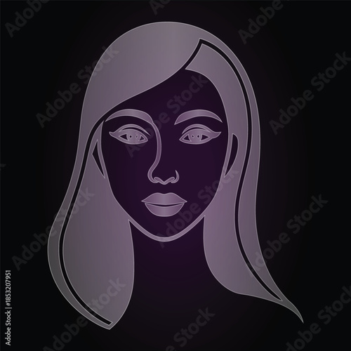 Simple Woman Face Design