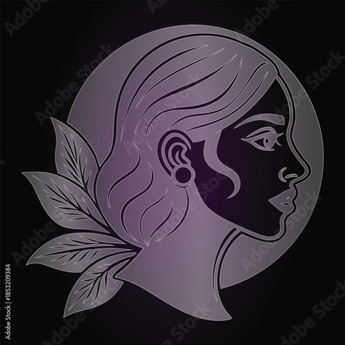 Simple Woman Face Design