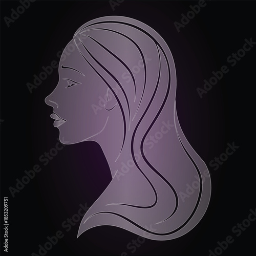 Simple Woman Face Design