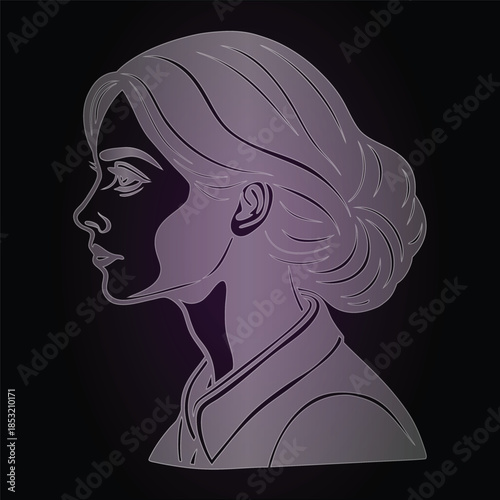 Woman Face Portrait Design