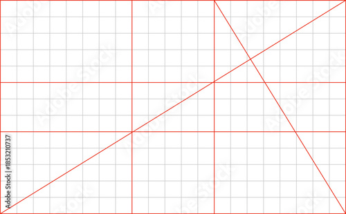 Abstract Red Line Diagonal Geometric Grid Blueprint Structure.