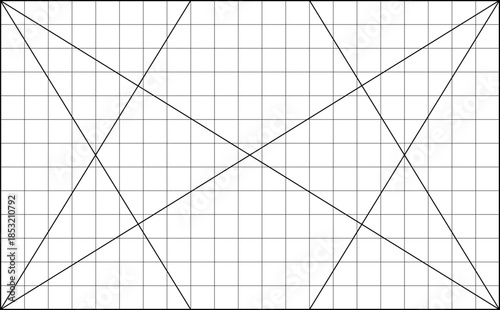 Line Proportional Diagonal Grid Design Layout Vector Template.