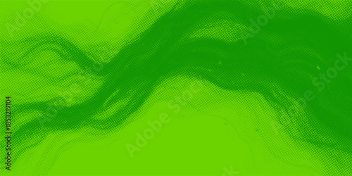 Dots halftone green color pattern gradient texture with technology digital background. Dots pop art comics with nature graphic design.