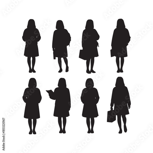 School Girl Silhouettes Collection