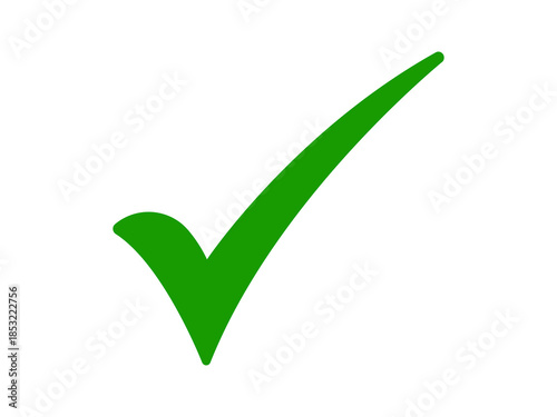 Isolated Flat Green Check Icon PNG on Transparent Background