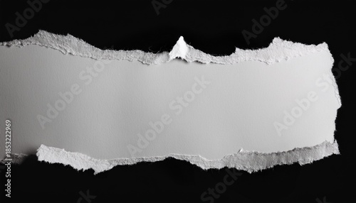 Torn Ripped Paper On Black Background