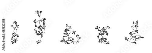 Oak elements for creating seamless patterns vector