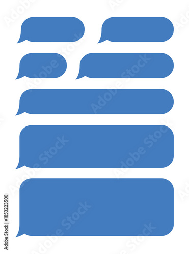 Blue Messaging App Chat Bubbles