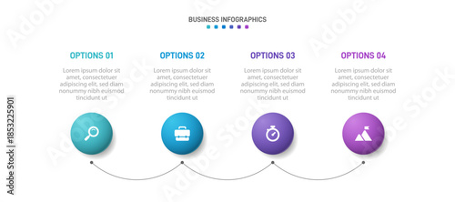 Progress bar featuring 4 arrow-shaped elements, symbolizing the four stages of business strategy and progression. Clean timeline infographic design template. Vector for mobile presentation.